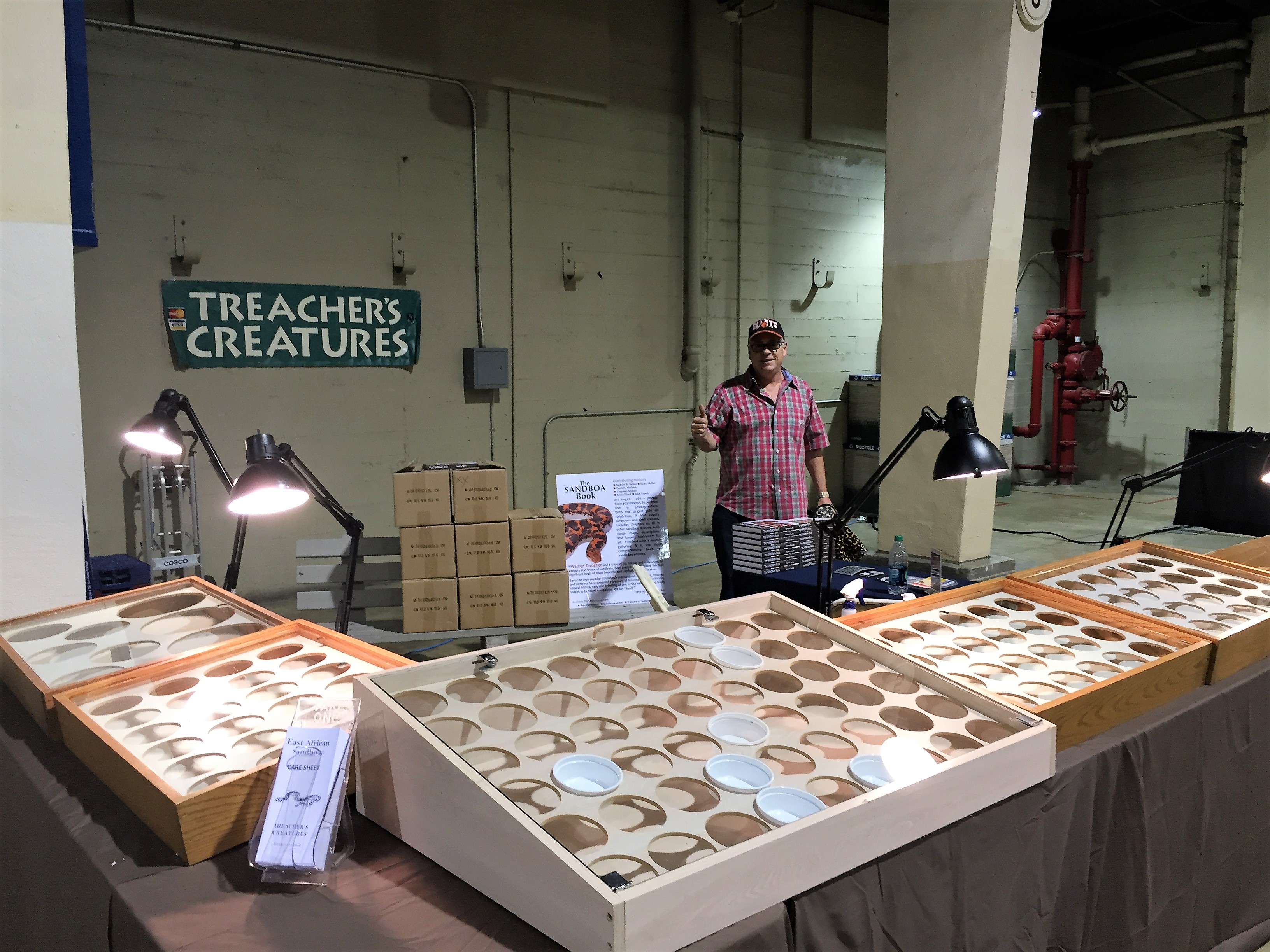 Sand boa display at expo